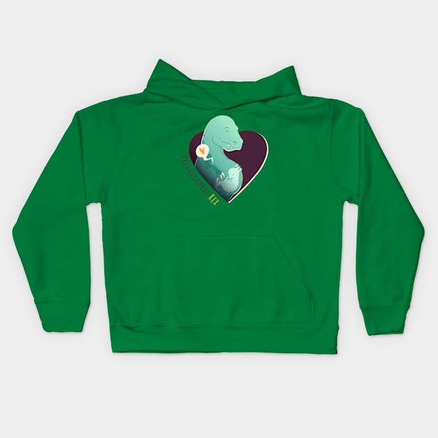 Preggosaurus Kids Hoodie by TomCage